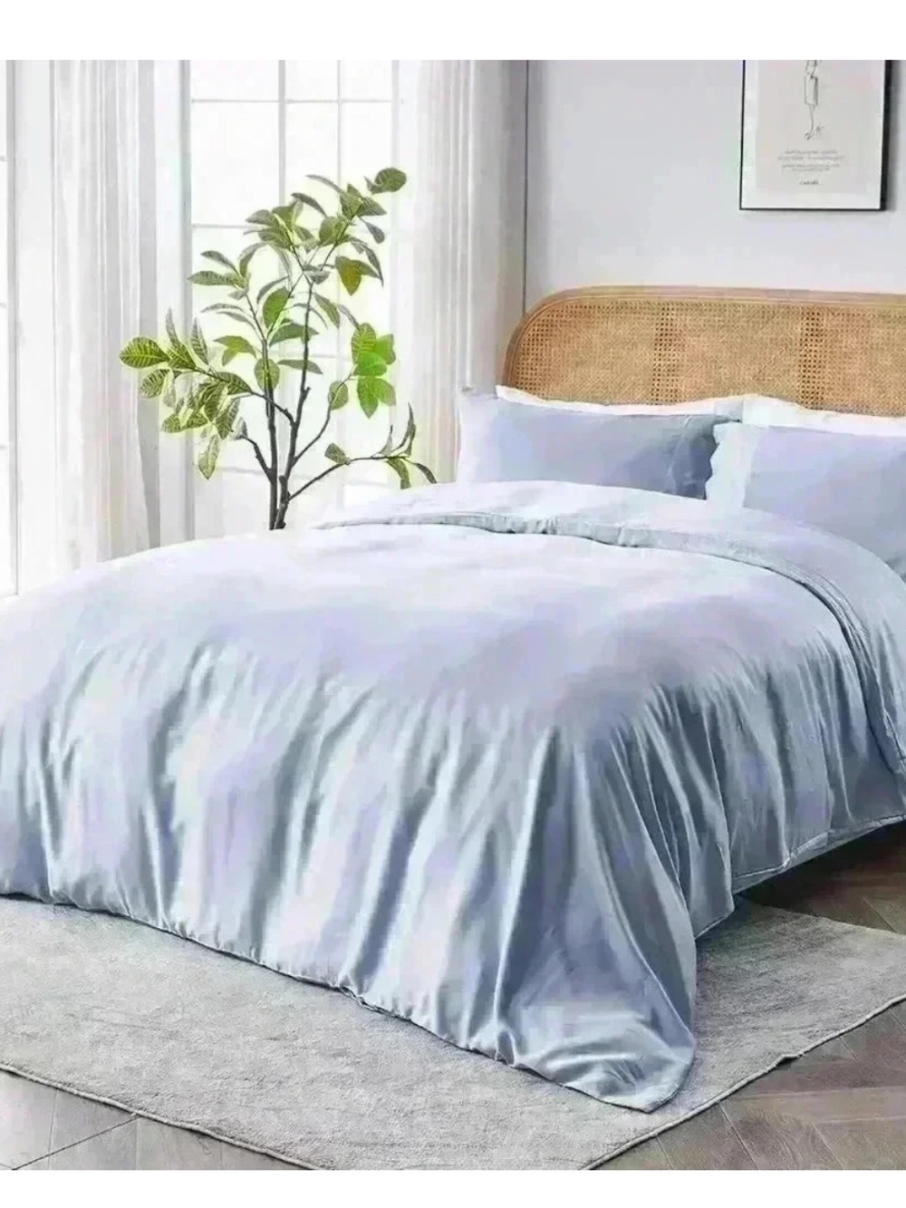 NWT sijo eucalyptus collection tencel duvet cover sky blue color